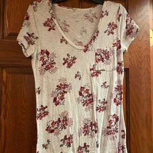 Caslon White Floral T-Shirt